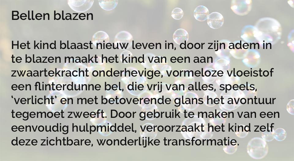 kindrtherapie dagboek bellen blazen